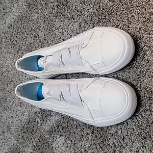 Blowfish white slip on sneakers